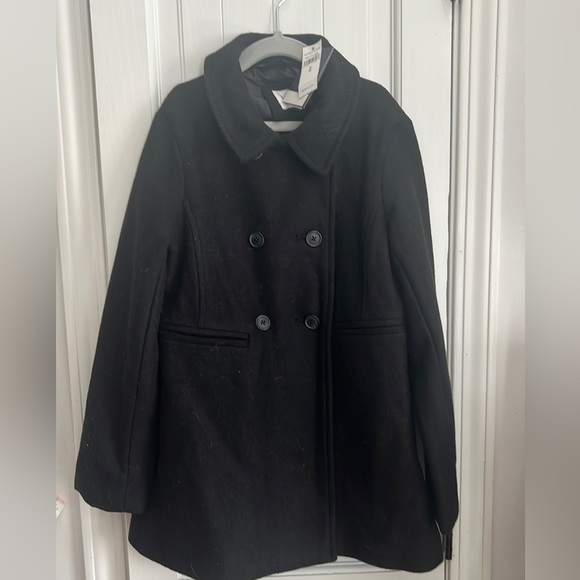 GAP KIDS NWT navy wool lined pea coat   Gorgeous Sz M - Picture 2 of 6